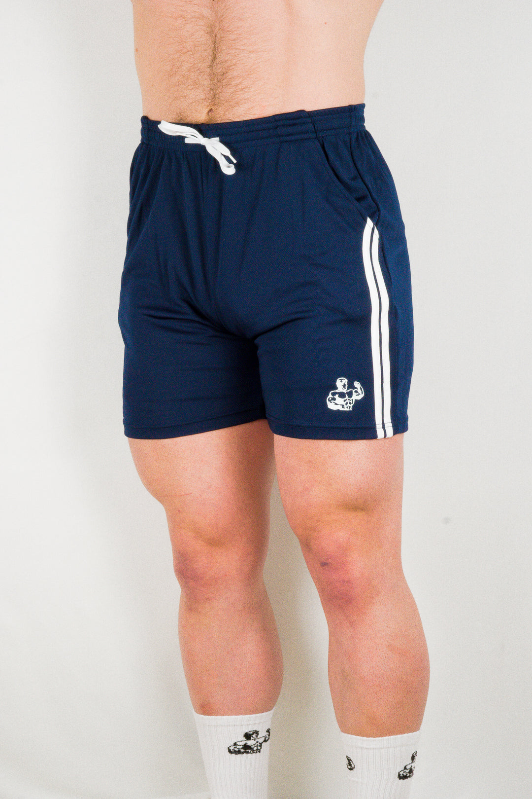 NAVY RETRO TRAINING SHORTS