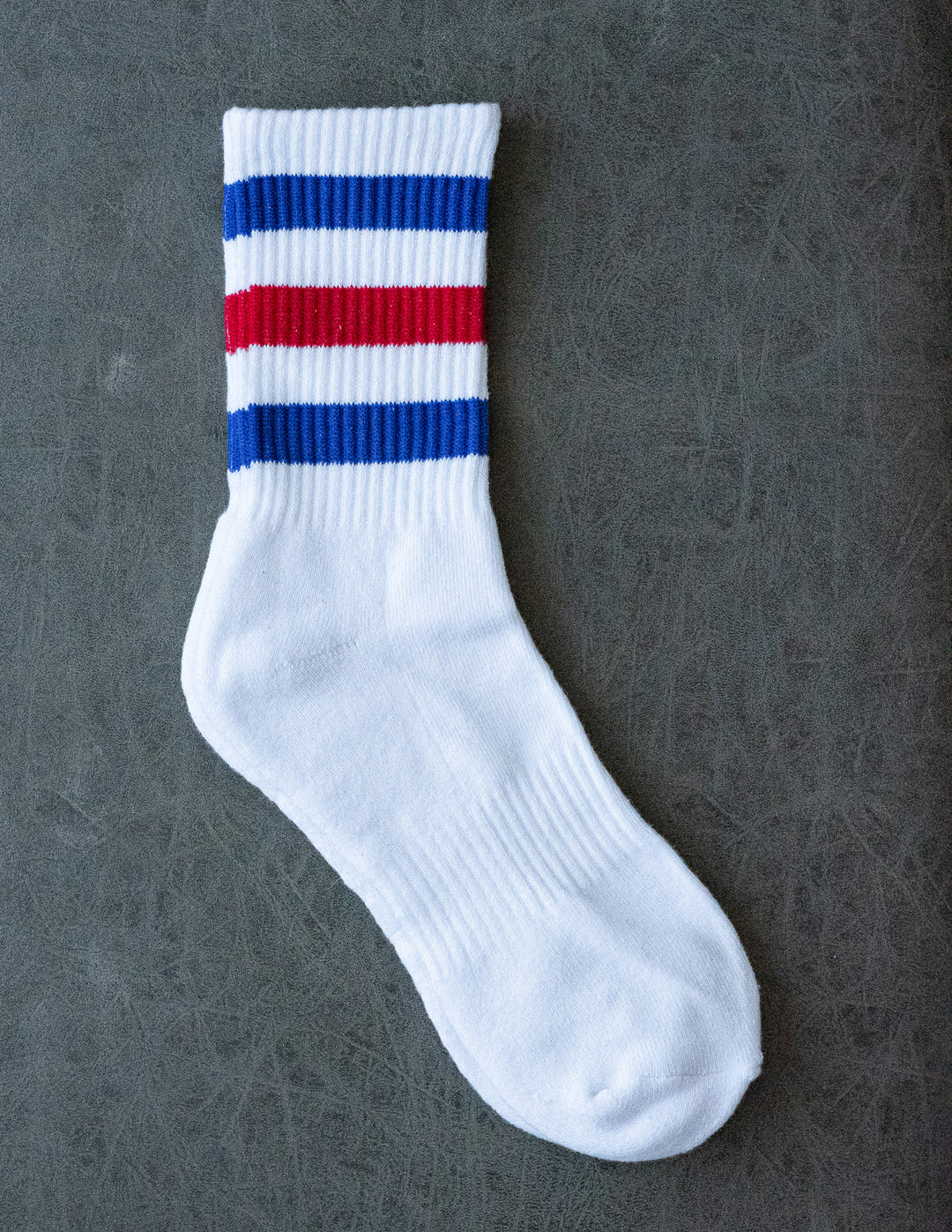 RETRO BLUE & RED STRIPED SOCKS