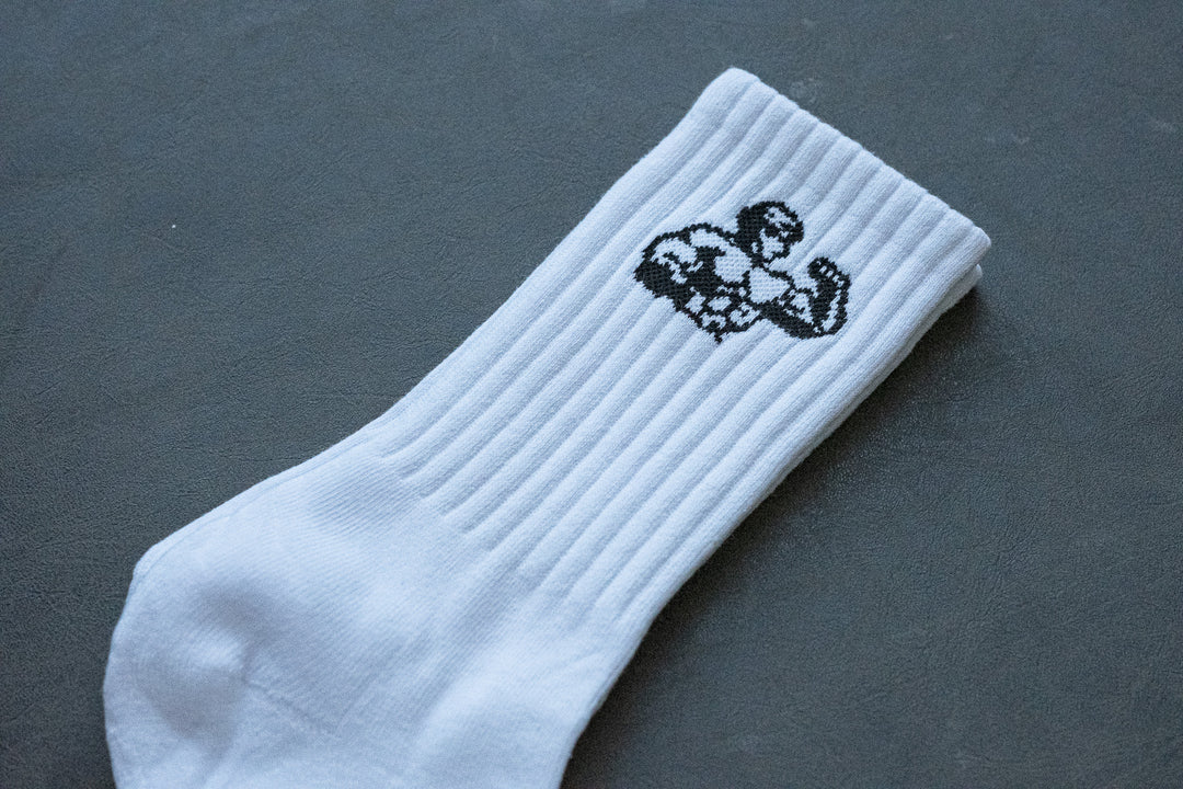 WHITE GLORY MID-CALF SOCKS