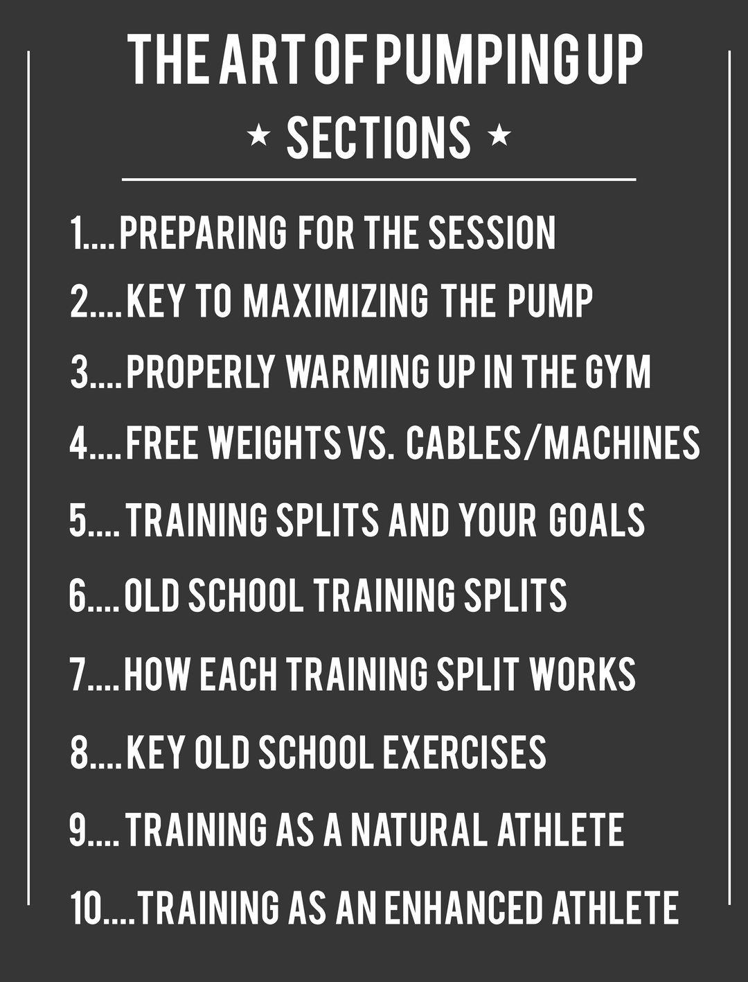 THE ART OF PUMPING UP