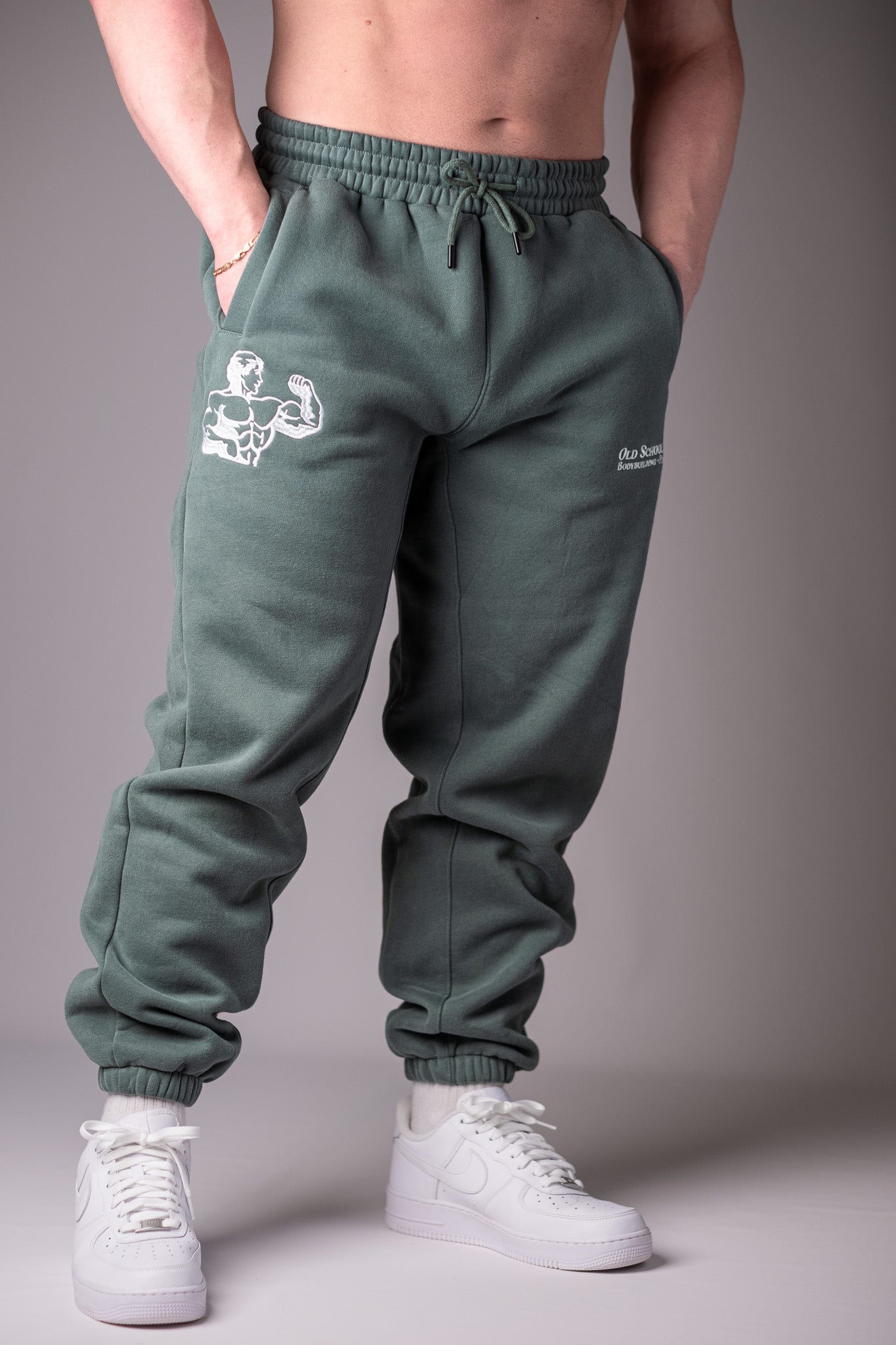 Men's Vintage Heavyweight Sweatpants - Emerald Green – Old School