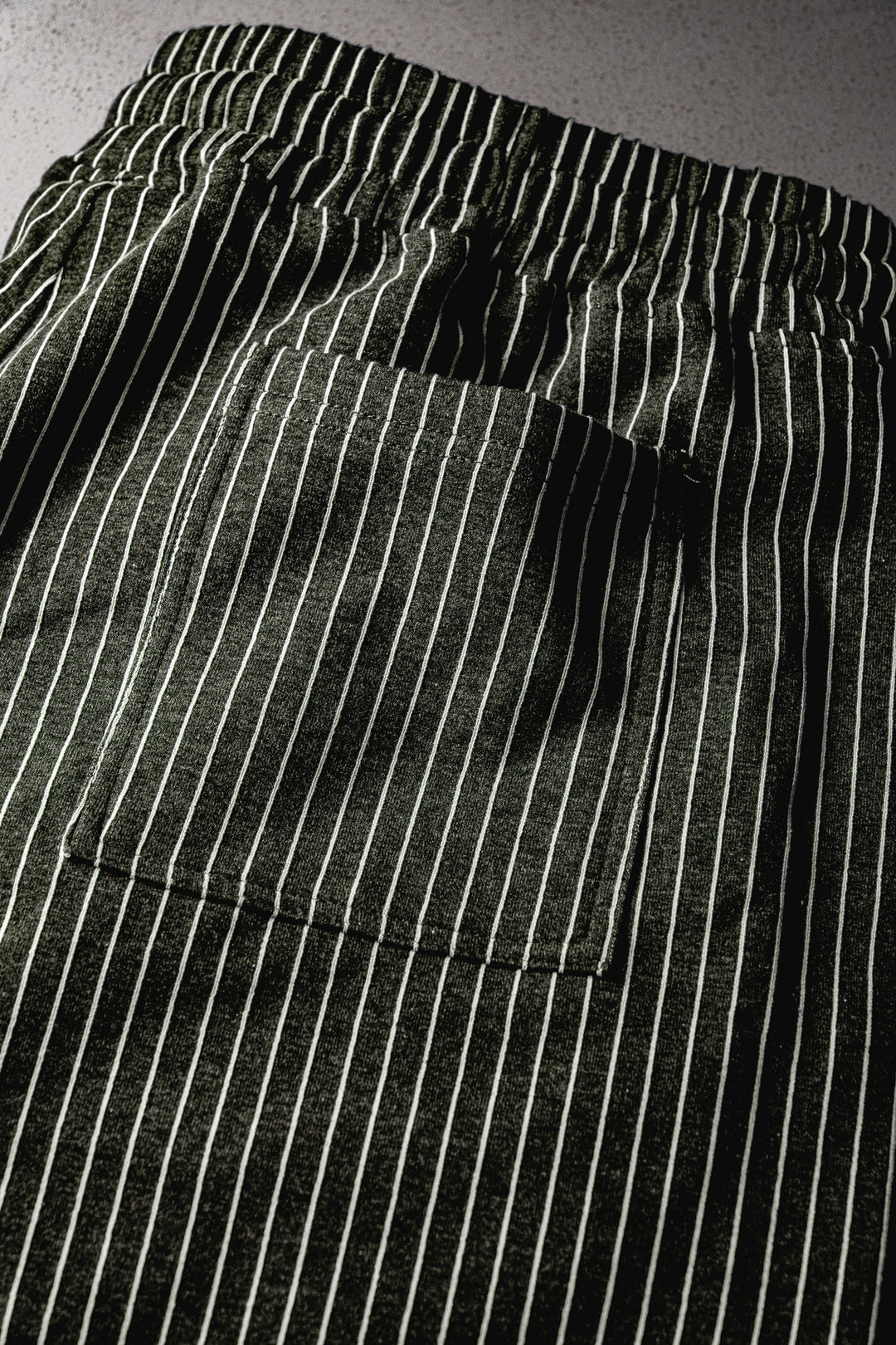 ARMY PIN-STRIPED GYM SHORTS