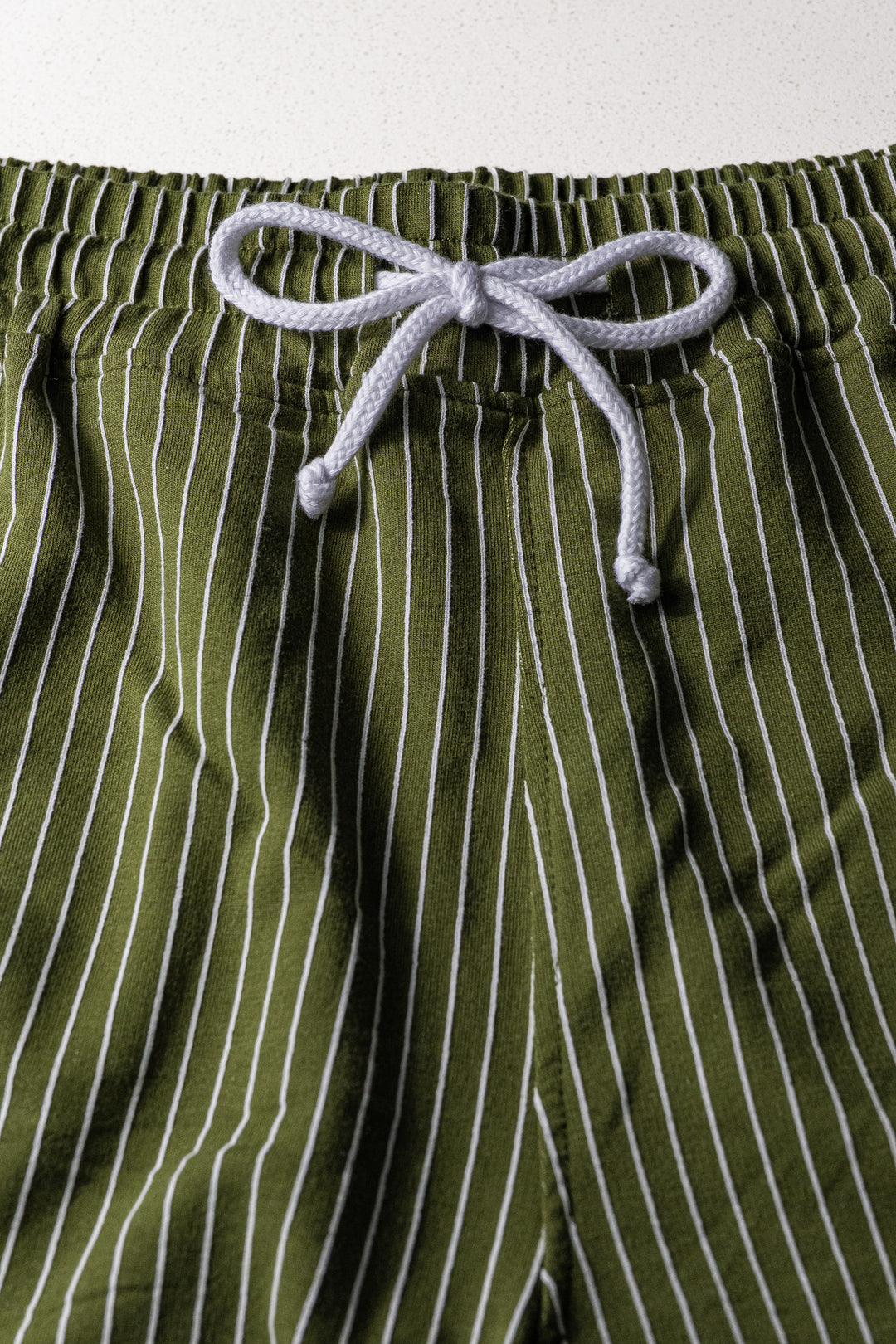 ARMY PIN-STRIPED GYM SHORTS
