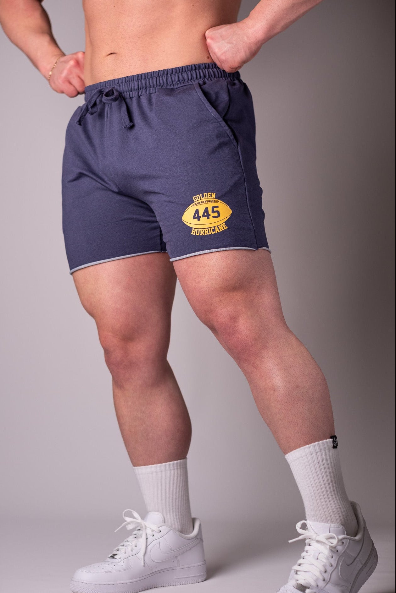 GOLDEN HURRICANE GYM SHORTS | OLD SCHOOL GYM CLOTHING BUILT FOR