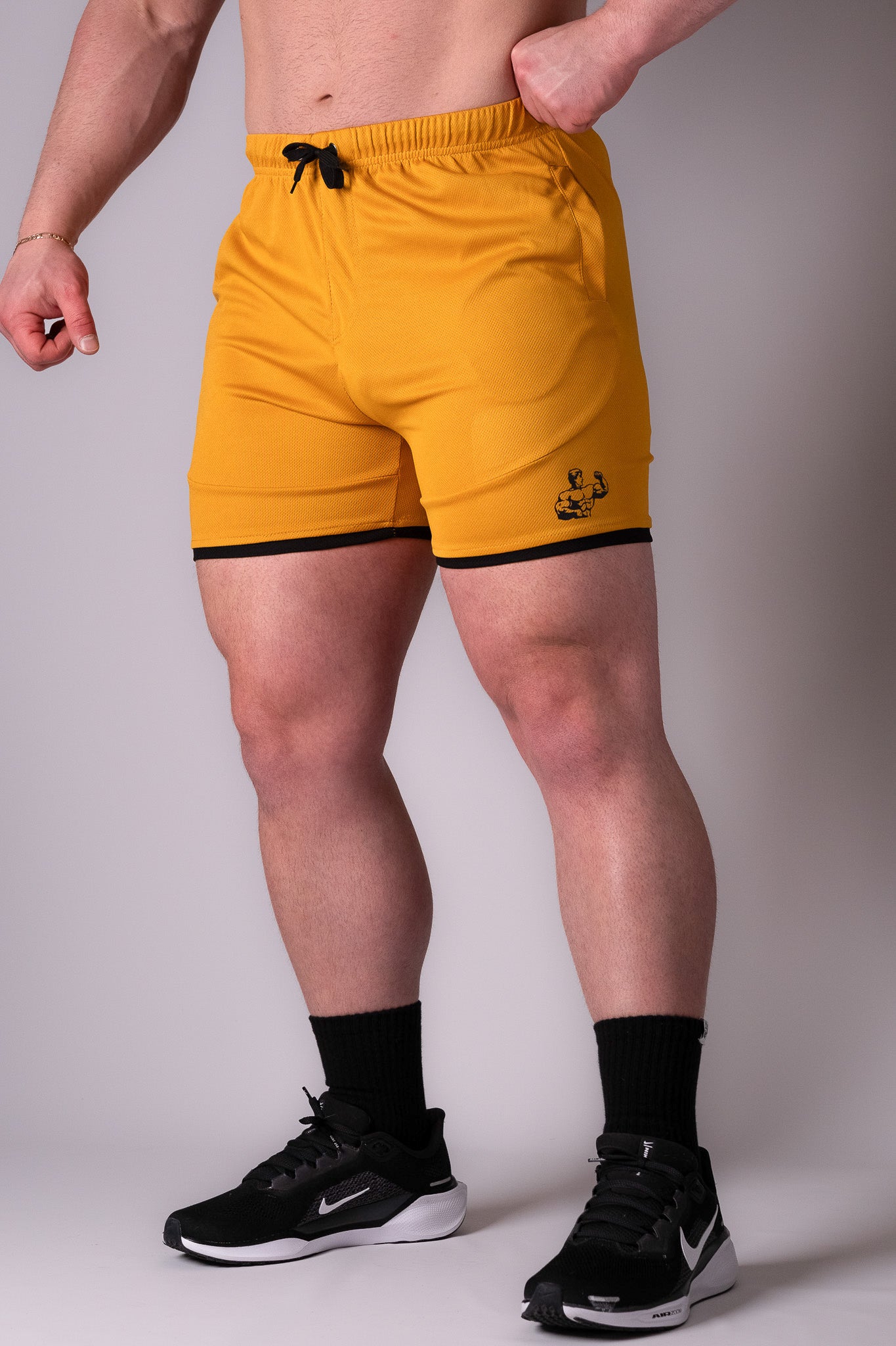 yellow dri fit shorts