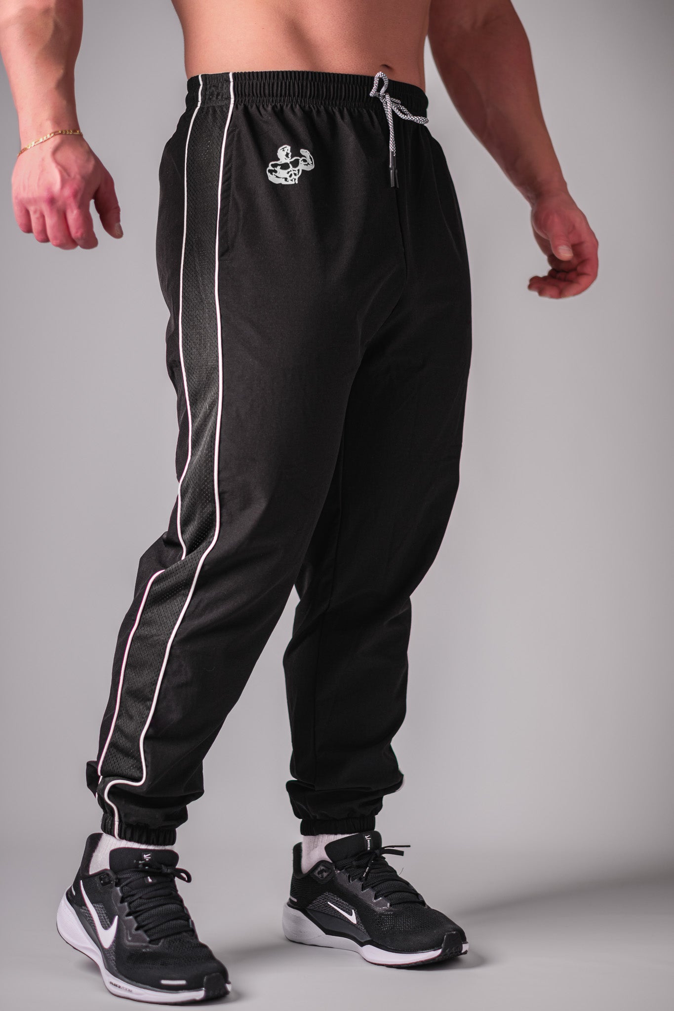 Men's black windbreaker joggers - Old School Glory BLK '96 WINDBREAKERS