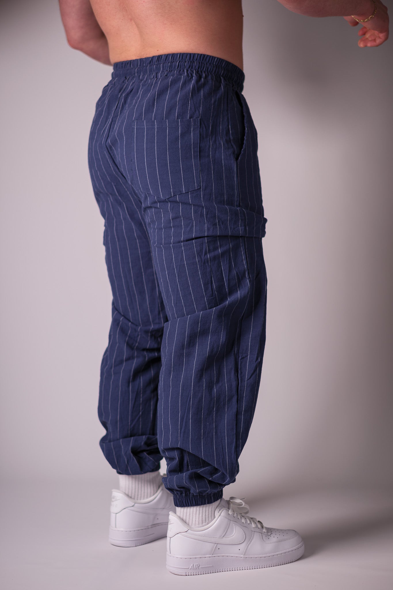 Men's Pinstripe Joggers - Navy – Old School Glory