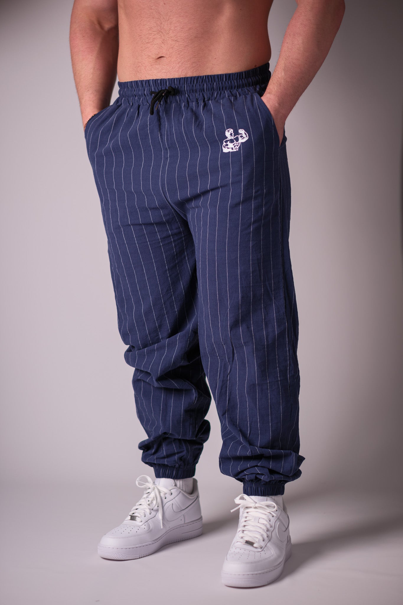 Men's Pinstripe Joggers - Navy – Old School Glory