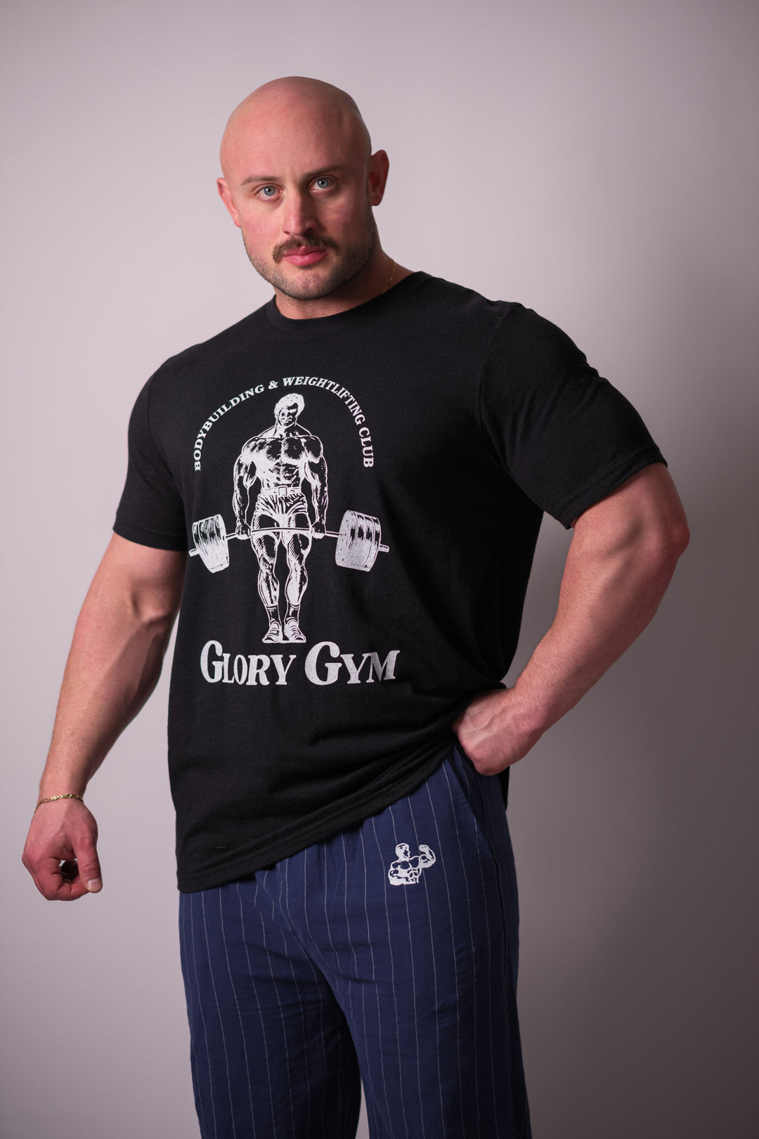 BLACK HEATHER GLORY GYM TEE