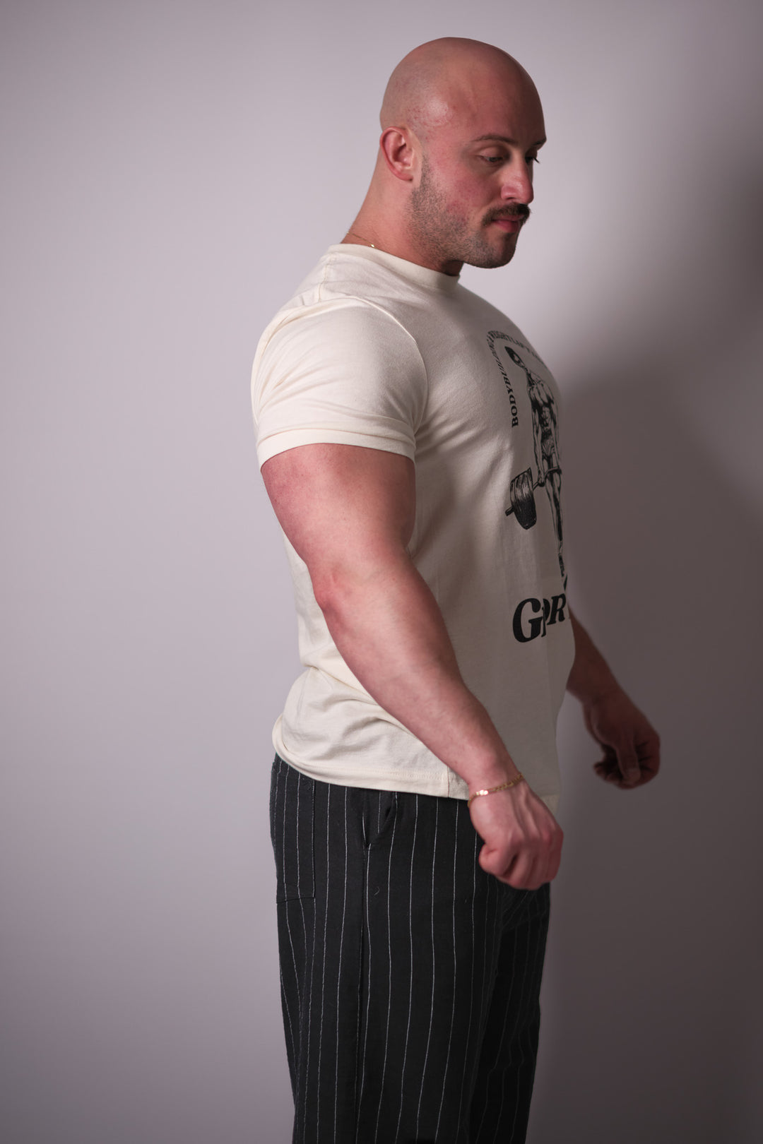 BONE HEATHER GLORY GYM TEE