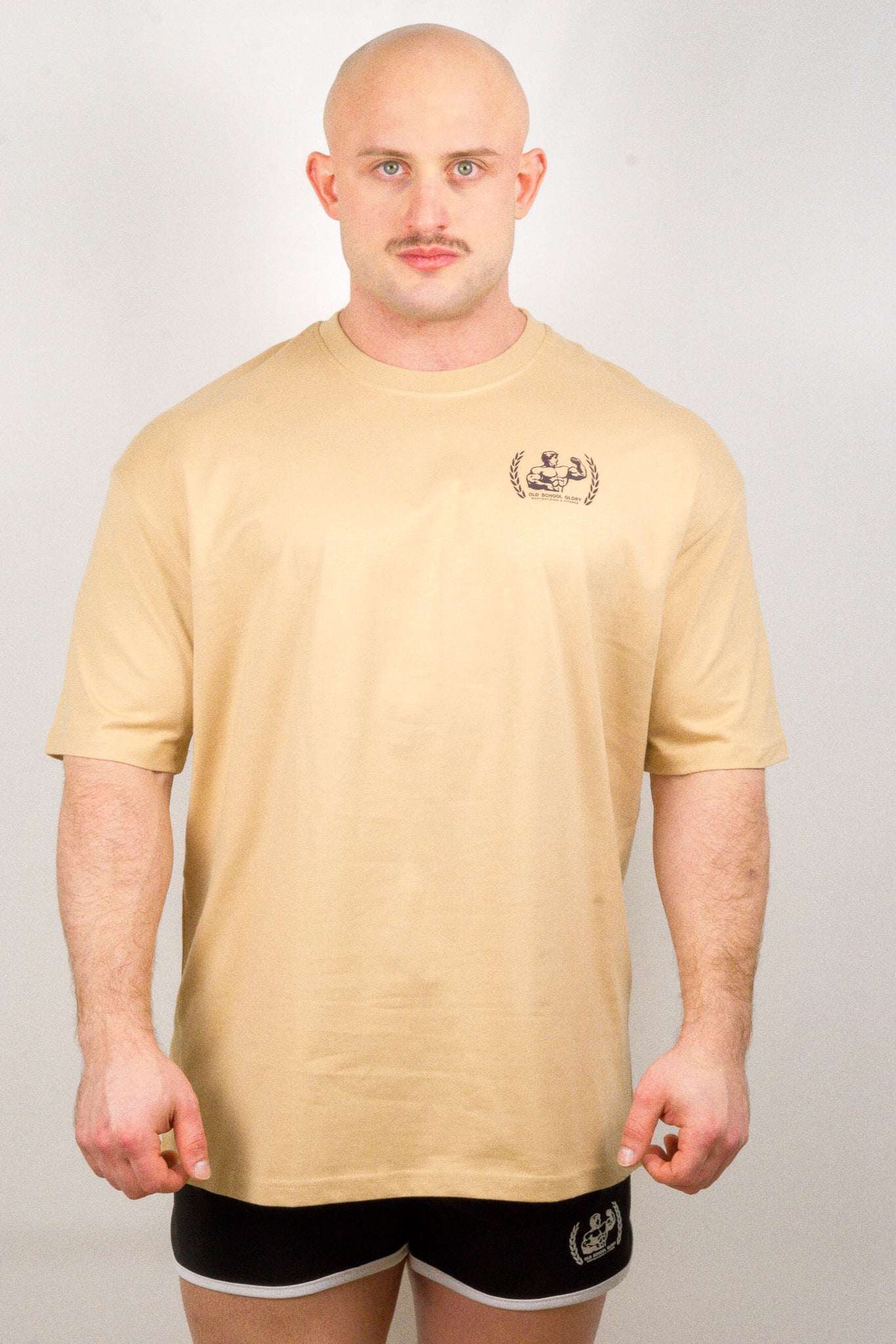KHAKI OVERSIZED TEE – Old School Glory